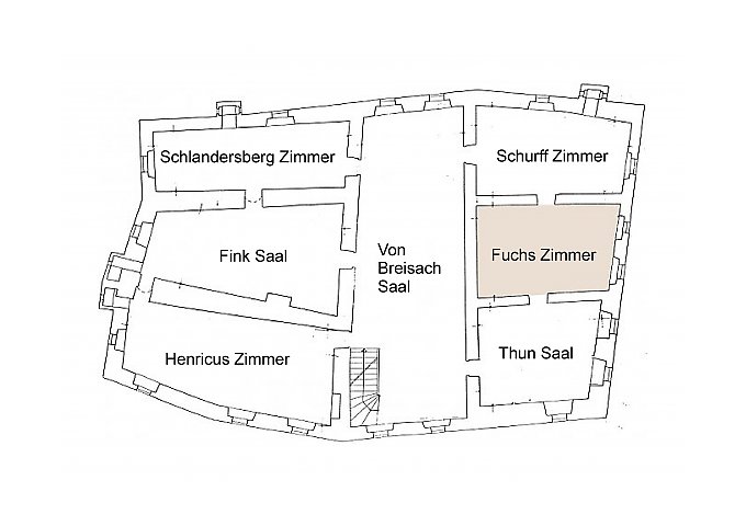 Raumplan 2. Obergeschoss Castel Katzenzungen